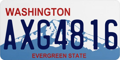 WA license plate AXG4816