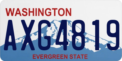 WA license plate AXG4819