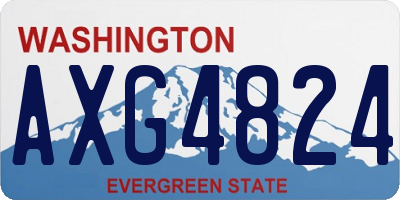 WA license plate AXG4824