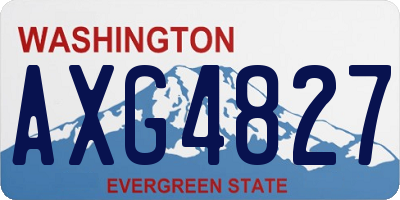WA license plate AXG4827