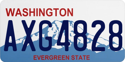 WA license plate AXG4828