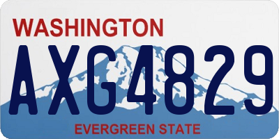 WA license plate AXG4829