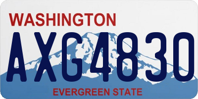 WA license plate AXG4830