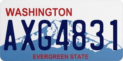 WA license plate AXG4831