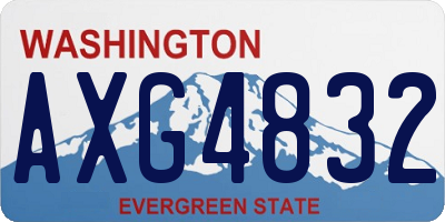 WA license plate AXG4832