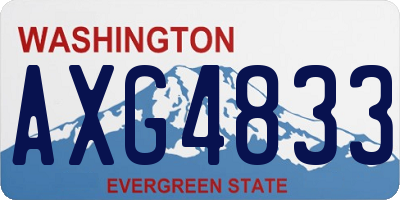 WA license plate AXG4833
