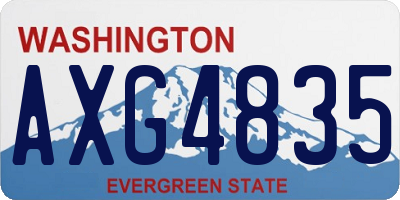 WA license plate AXG4835