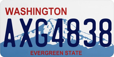 WA license plate AXG4838