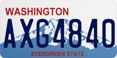 WA license plate AXG4840