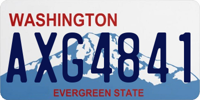 WA license plate AXG4841