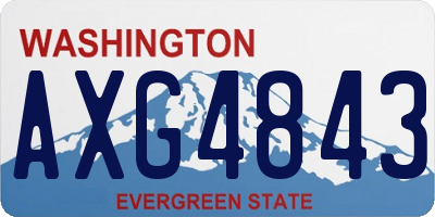 WA license plate AXG4843