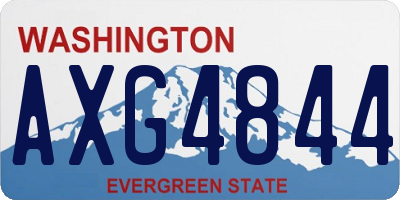 WA license plate AXG4844