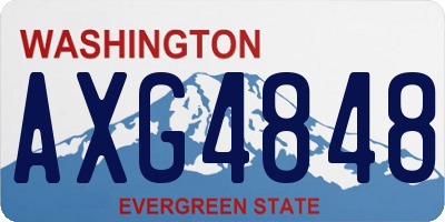 WA license plate AXG4848