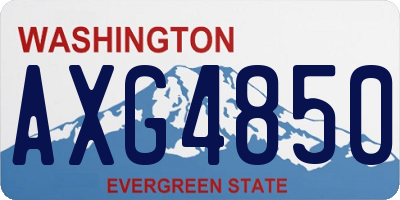 WA license plate AXG4850
