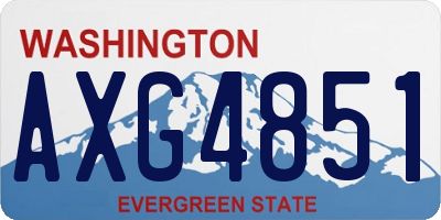 WA license plate AXG4851
