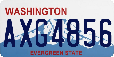WA license plate AXG4856