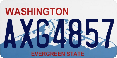 WA license plate AXG4857
