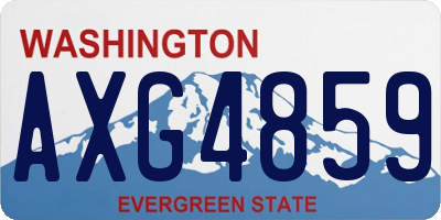 WA license plate AXG4859
