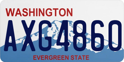 WA license plate AXG4860