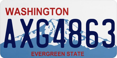 WA license plate AXG4863
