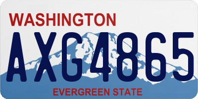 WA license plate AXG4865
