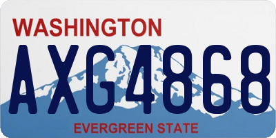 WA license plate AXG4868