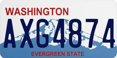 WA license plate AXG4874