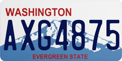 WA license plate AXG4875