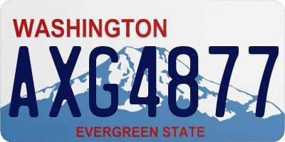 WA license plate AXG4877