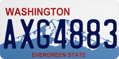 WA license plate AXG4883