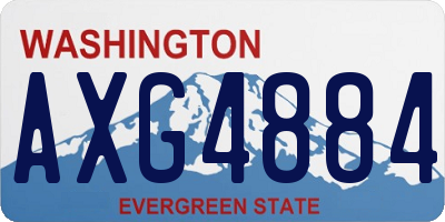 WA license plate AXG4884