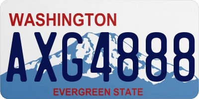 WA license plate AXG4888