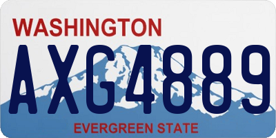 WA license plate AXG4889