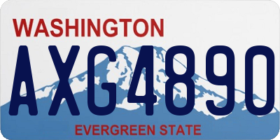 WA license plate AXG4890