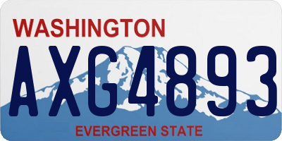 WA license plate AXG4893