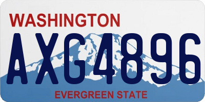WA license plate AXG4896