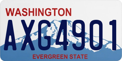 WA license plate AXG4901