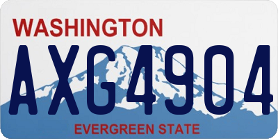 WA license plate AXG4904