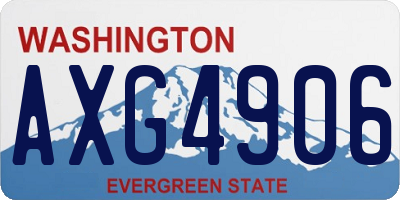 WA license plate AXG4906