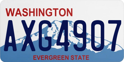 WA license plate AXG4907
