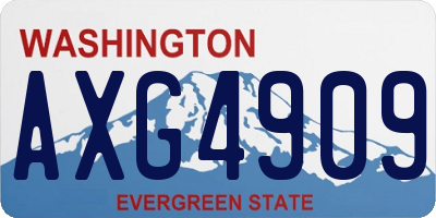WA license plate AXG4909