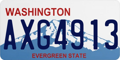 WA license plate AXG4913