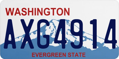 WA license plate AXG4914