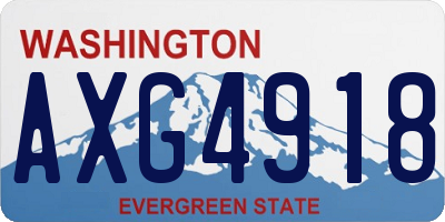 WA license plate AXG4918