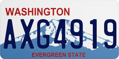 WA license plate AXG4919