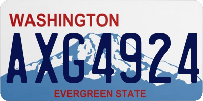 WA license plate AXG4924
