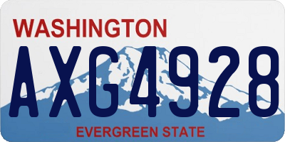WA license plate AXG4928