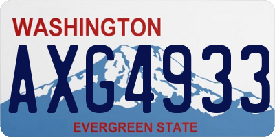 WA license plate AXG4933