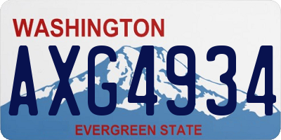 WA license plate AXG4934