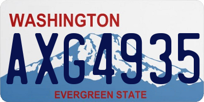 WA license plate AXG4935